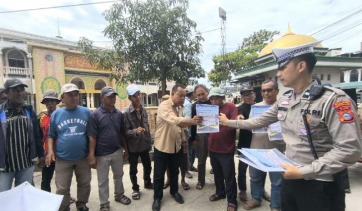 Satlantas Polres Inhil Tingkatkan Sosialisasi Tertib Lalu Lintas kepada Komunitas Ojek