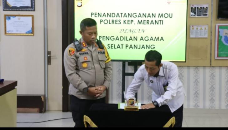 Perkuat Sinergitas, AKBP Kurnia Terima Kunjungan Pejabat Kantor Pengadilan Agama Selatpanjang