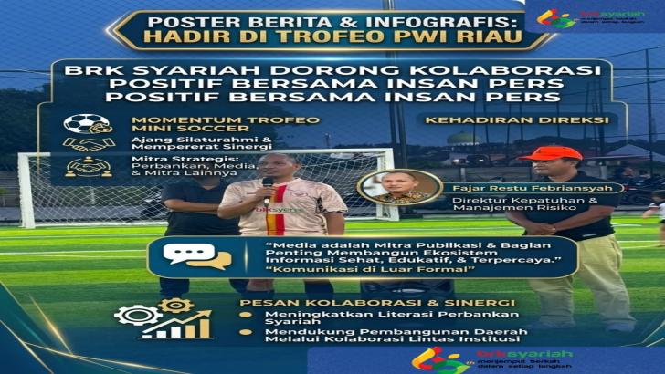 Hadir di Trofeo PWI Riau, BRK Syariah Dorong Kolaborasi Positif Bersama Insan Pers