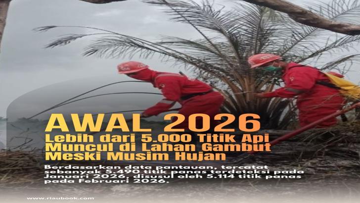 Awal 2026, Lebih dari 5.000 Titik Api Muncul di Lahan Gambut Meski Musim Hujan