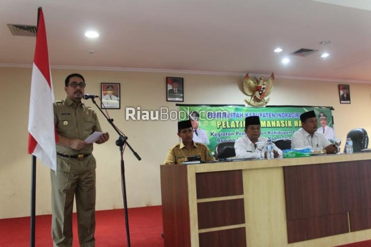 Wabup Inhu Resmi Buka Pelatihan Manasik Haji