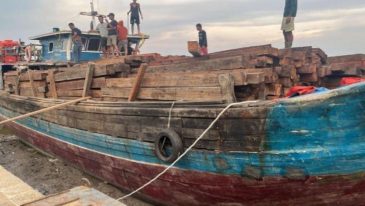 Nakhoda Kapal yang Bawa 70 Ton  Kayu Ilegal Ditangkap