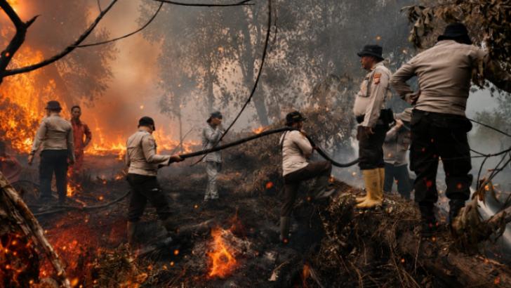 Polres Bengkalis Tetapkan 2 Tersangka Kebakaran Hutan dan Lahan