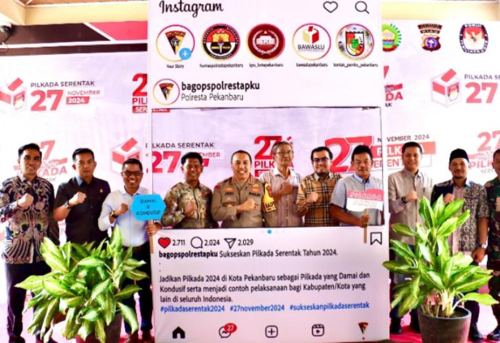 Polresta Pekanbaru Rapat Koordinasi Kesiapan Pilkada 2024