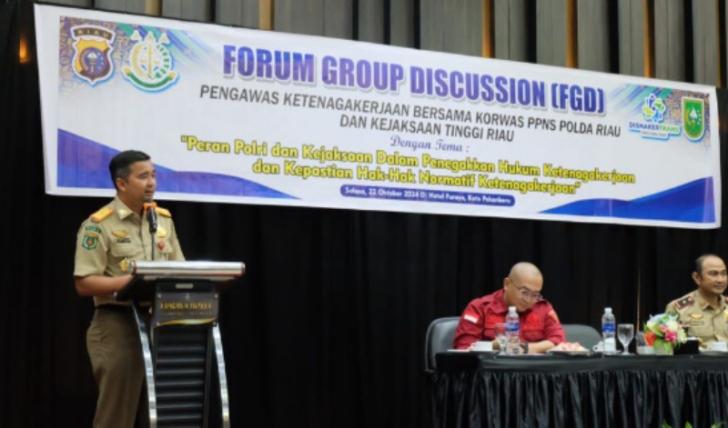 Disnakertrans Riau Gandeng Polri dan Kejaksaan Peranggi Permasalahan Ketenagakerjaan