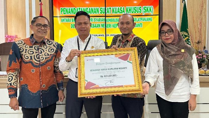 Apresiasi Kinerja Kejari Kepulauan Meranti, BRK Syariah Lanjutkan Penandatanganan SKK