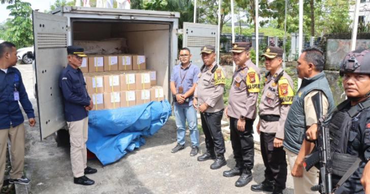 Satgas Mantap Praja LK-2024, Kawal Ketat Surat Suara Pilkada Sampai di Kepulauan Meranti