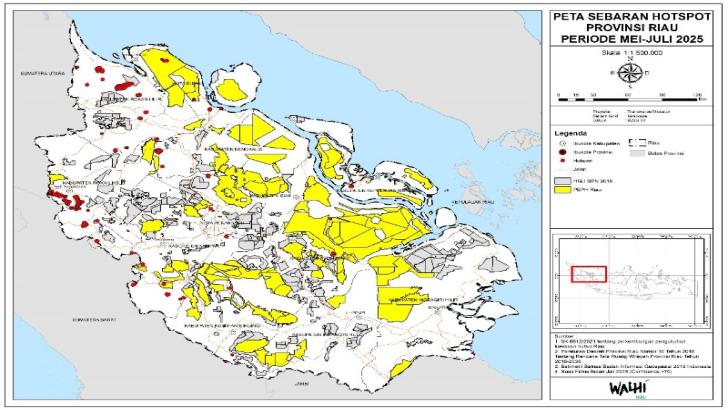 Riau Darurat Kebakaran Lahan, Asap Sampai Malaysia dan Thailand, WALHI: Mana Ketegasan Rezim Baru?