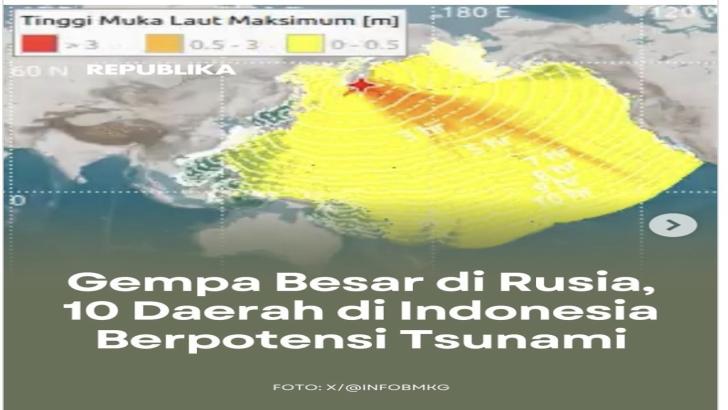 Dahsyatnya Tsunami Rusia Sampai Indonesia