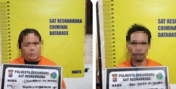 Satresnarkoba Polresta Pekanbaru Amankan Pasutri Terkait Penyalahgunaan Narkoba