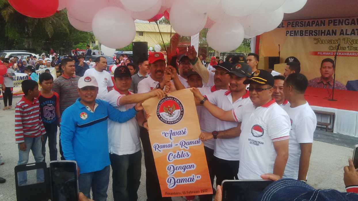 Gelar Apel, Panwas Pekanbaru Siap Awasi Pilkada agar Berjalan Damai