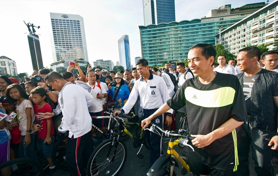 Aksi Selamatkan KPK Sambut Acara Bersepeda Jokowi