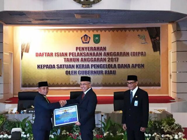 Kabupaten Pelalawan Terima DIPA 2017 Dari Kementerian Keuangan RI