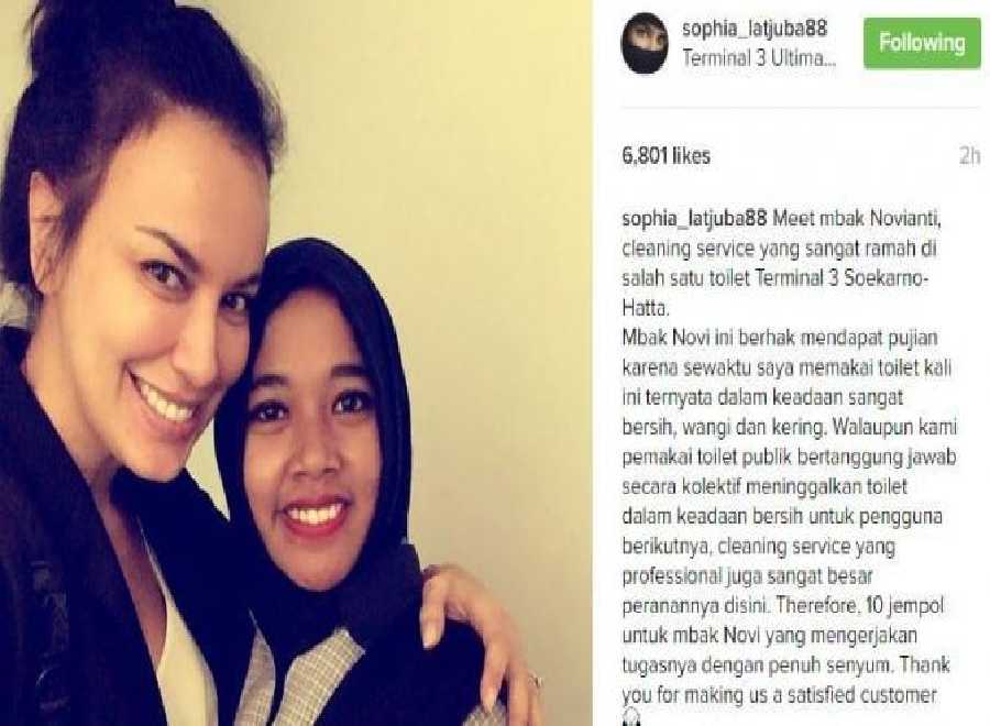 Salut, Shopia Latjuba Puji Cleaning Service yang Bersihkan Toilet Bandara