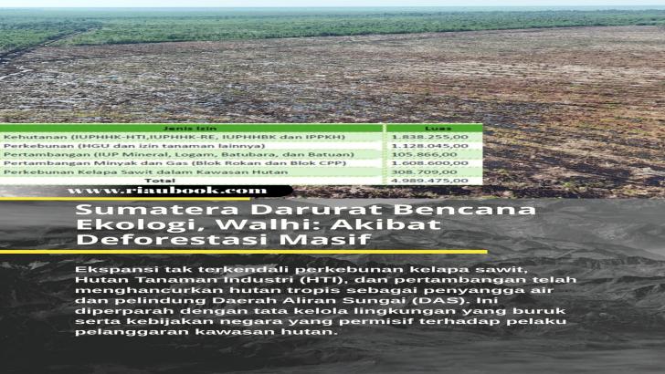 Sumatera Darurat Bencana Ekologi, Walhi: Akibat Deforestasi Masif