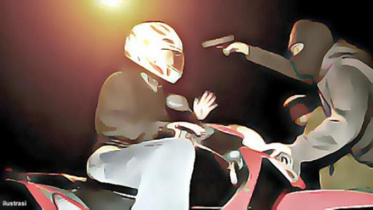 Pura-pura Mogok, Rampok Sikat Sepeda Motor