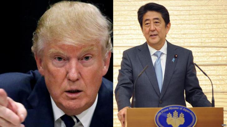 Trump dan Abe Bahas Serius Provokasi Korut Tembakkan Empat Rudal Balistik