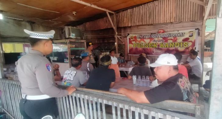 Jumat Curhat Polsek Kandis, Masyarakat Apresiasi Komitmen Polri Jaga Keamanan dan Ketertiban Lalu Lintas