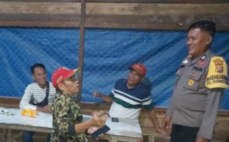 Wujudkan Pilkada Damai, Polsek Pangkalan Kerinci Giat Cooling System Siang dan Malam Hari