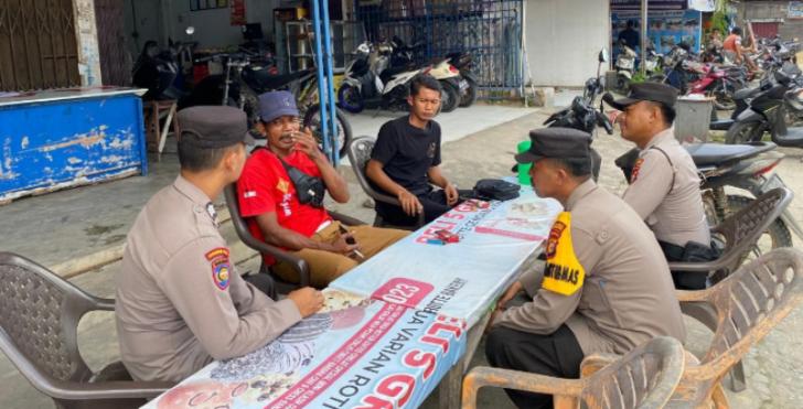 Sambangi Masyarakat, Polsek Pangkalan Kuras Ciptakan Suasana Damai Menjelang Pemilu
