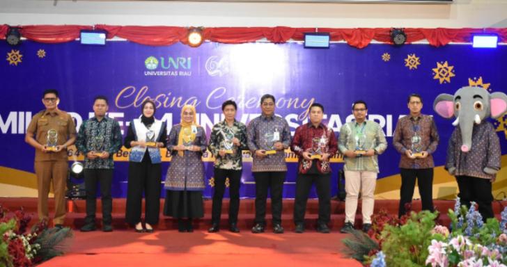 BRK Syariah Raih Penghargaan Kemitraan Ekosistem Keuangan Kampus di Milad ke-64 UNRI