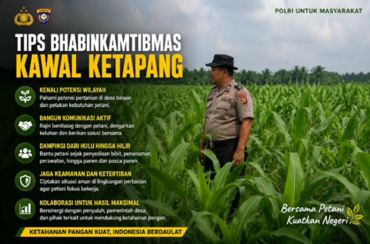 Bukan Sekadar Hadir, Ini Cara Bhabinkamtibmas Polsek Kandis Kawal Ketahanan Pangan