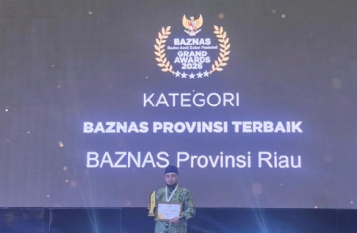 Baznas Award 2026, Riau Dapat Penghargaan Provinsi Terbaik