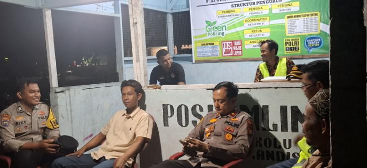 Polsek Kandis Intensifkan Patroli Malam, Cek Pos Siskamling dan Kesiapsiagaan Warga