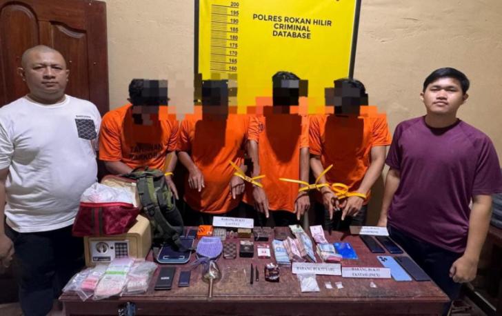 Polsek Bangko Pusako Sita Sabu 43,3 Gram dan Ratusan Amunisi Kaliber Berbeda