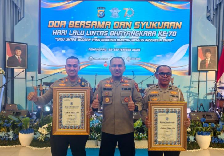 Polres Siak Raih Prestasi di HUT Lalu Lintas Bhayangkara ke-70 Polda Riau