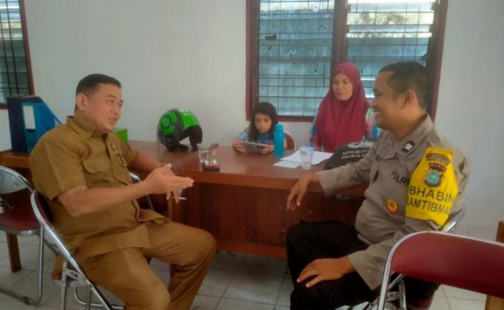 Bhabinkamtibmas Kunjungan ke Kantor Lurah Tangkerang Utara, Bahas Kamtibmas dan Silaturahmi