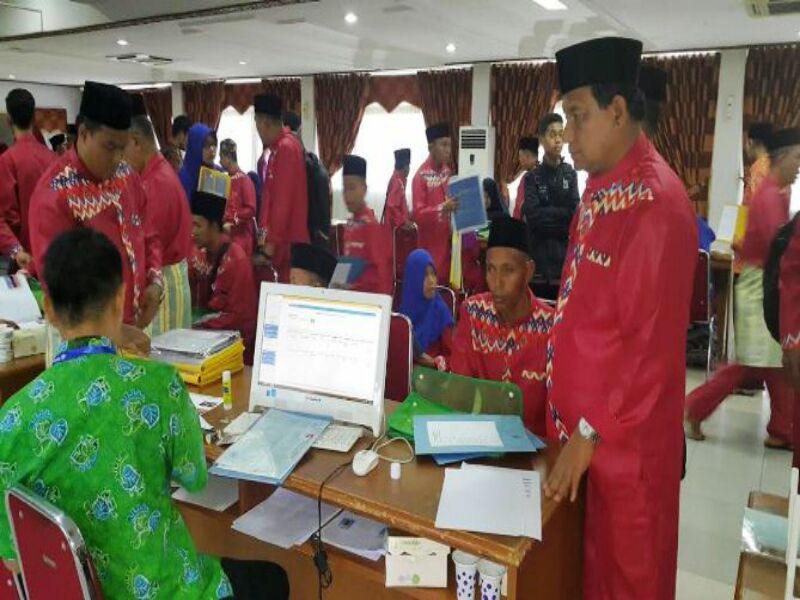 44 Peserta MTQ Pelalawan Mulai Registrasi Untuk Menuju MTQ Tingkat Riau.