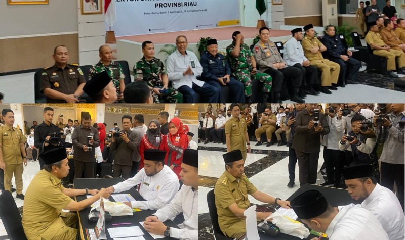 Asisten Pembinaan Kejati Hadiri Penyerahan Rp3,9 Miliar Zakat oleh Gubernur Syamsuar