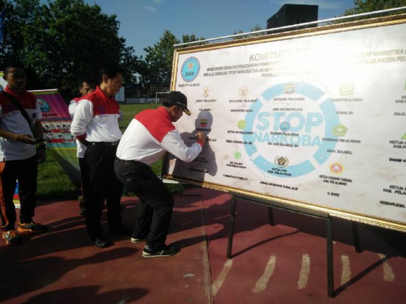 BNN Kabupaten Pelalawan Gelar MOU Kesepakatan Anti Narkoba