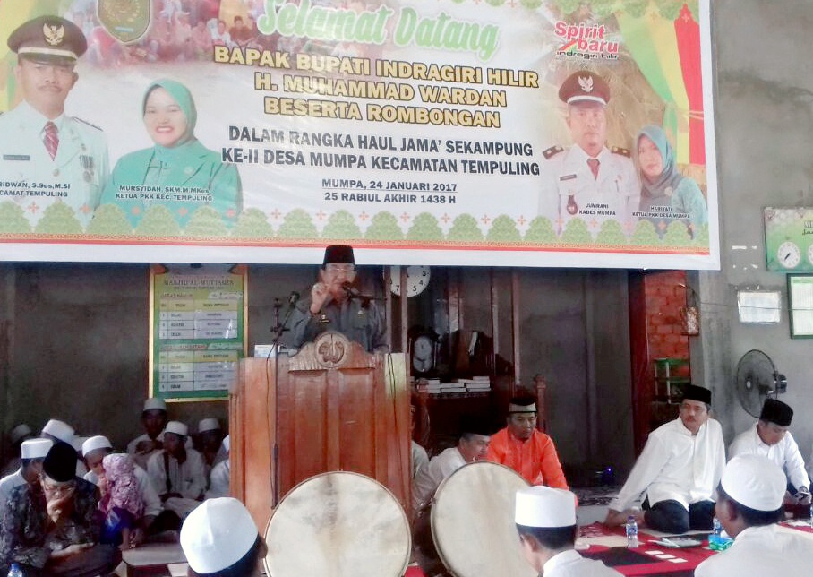 Haul Jama' Sekampung di Desa Mumpa Dihadiri Bupati Inhil dan Sekda Provinsi Riau