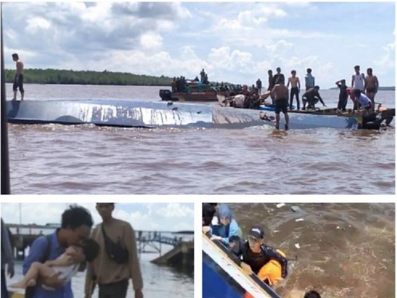 Kapolda Riau Tinjau Korban Kapal Terbalik di Tembilahan, Belasan Dilaporkan Tewas