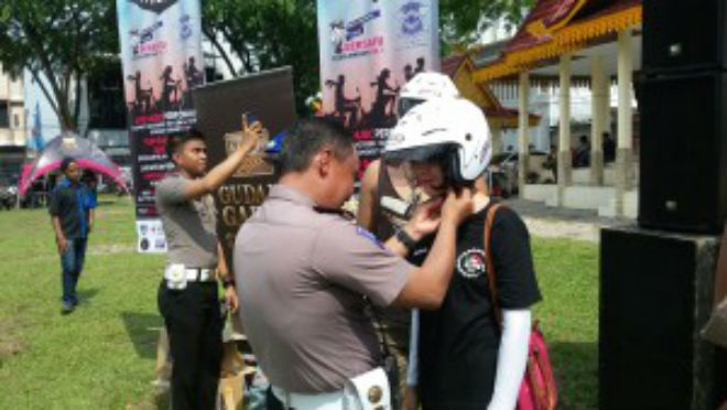 Komunitas Scooters Pekanbaru Ikut Kampanyekan Lalulintas