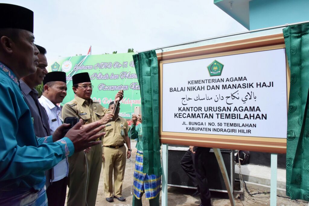 Peringatan Hari Amal Bhakti ke 71 di Inhil Dirangkai dengan Peresmian Kantor