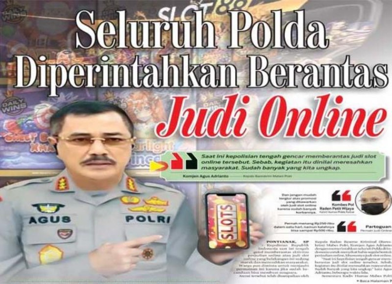 Telegram Bareskrim Polri: Seluruh Polda Diminta Berantas Judi Online